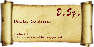 Deuts Szabina névjegykártya