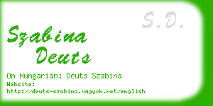 szabina deuts business card